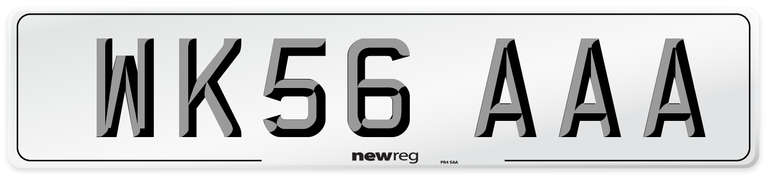 WK56 AAA Number Plate from New Reg